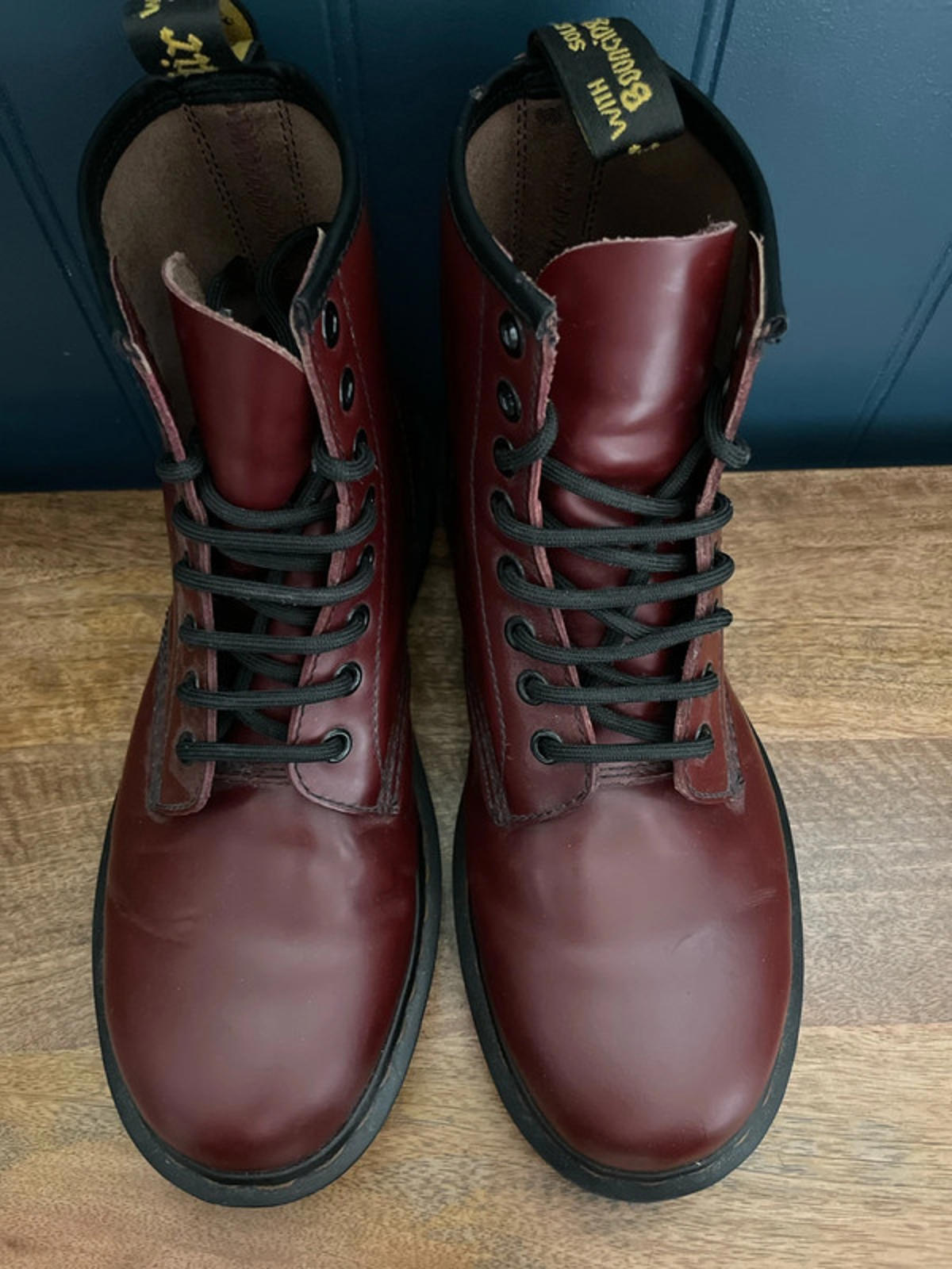 Women’s Dr Martens 101 Premium Leather Ankle Boots In Burgundy - UK6 - 2472