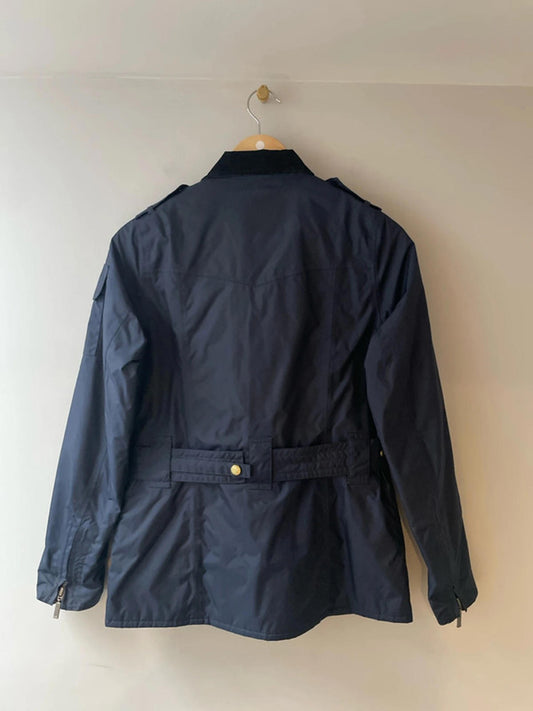 Women’s Barbour International Belted Waterproof Breathable Jacket in Navy - UK8 - 2531