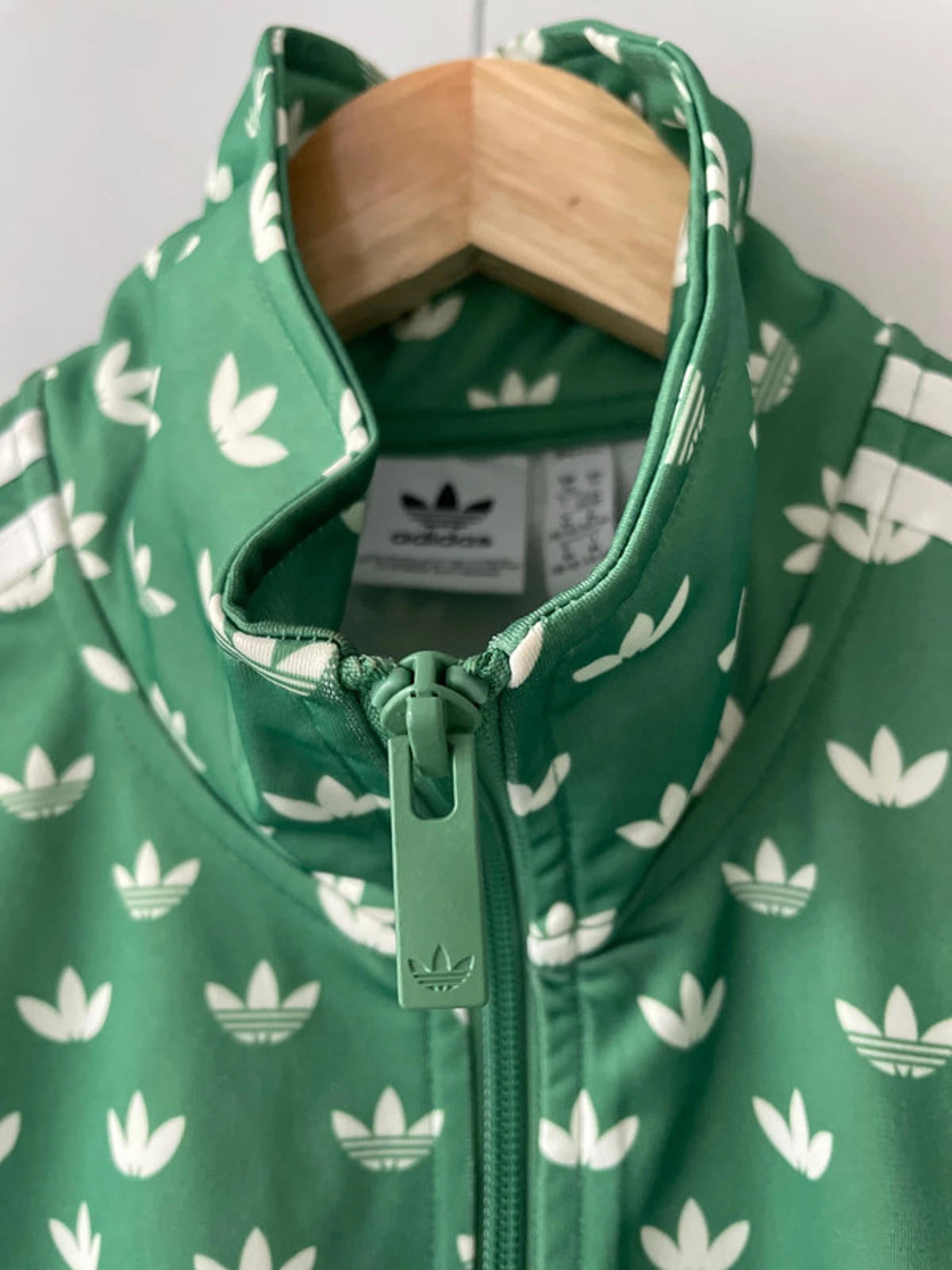 Women’s Adidas Monogram Firebird Track Jacket In Green - Medium -2573
