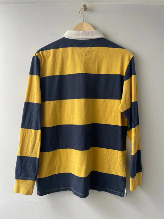 Women's Tommy Hilfiger Stripped Rugby Polo Shirt Top - Large - 2107