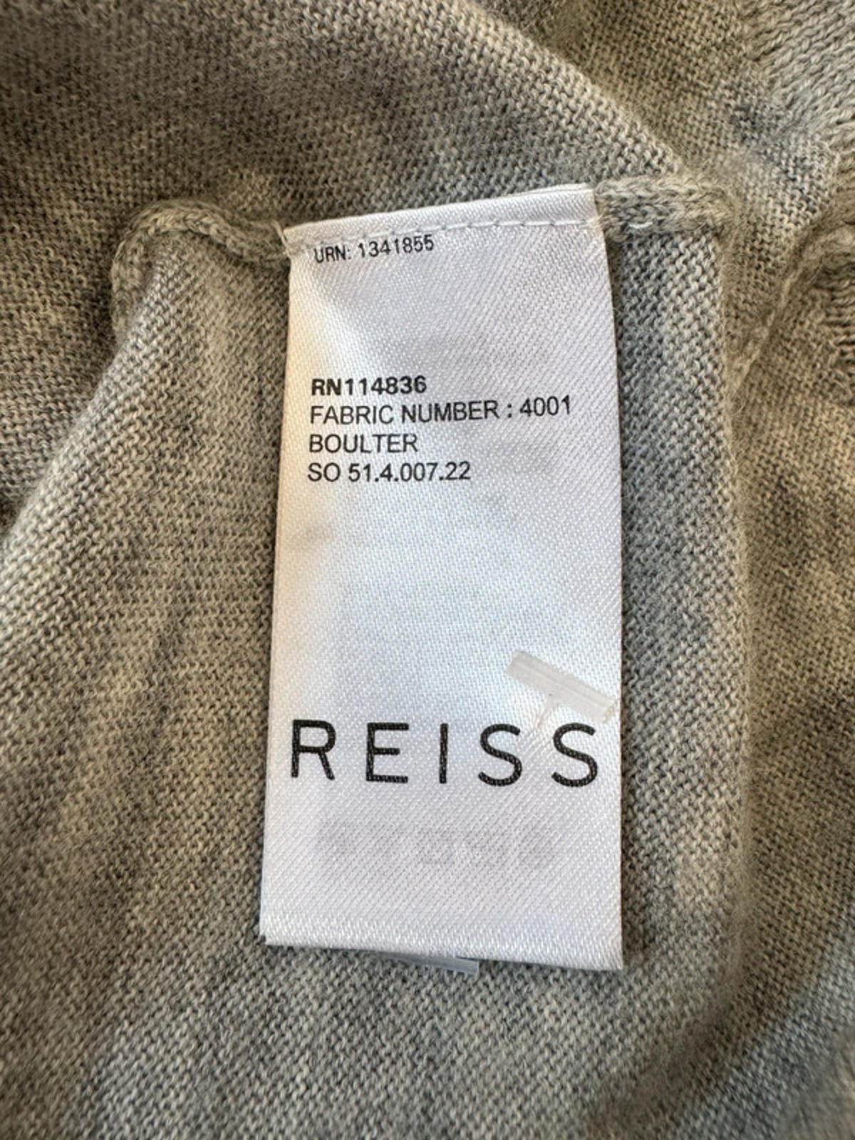 Men’s Reiss Premium 100% Wool Long Sleeve Polo Shirt Top - Large  -1444