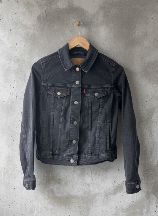 Women’s Levi’s Premium Denim Trucker Jacket In Black - Small - 2463