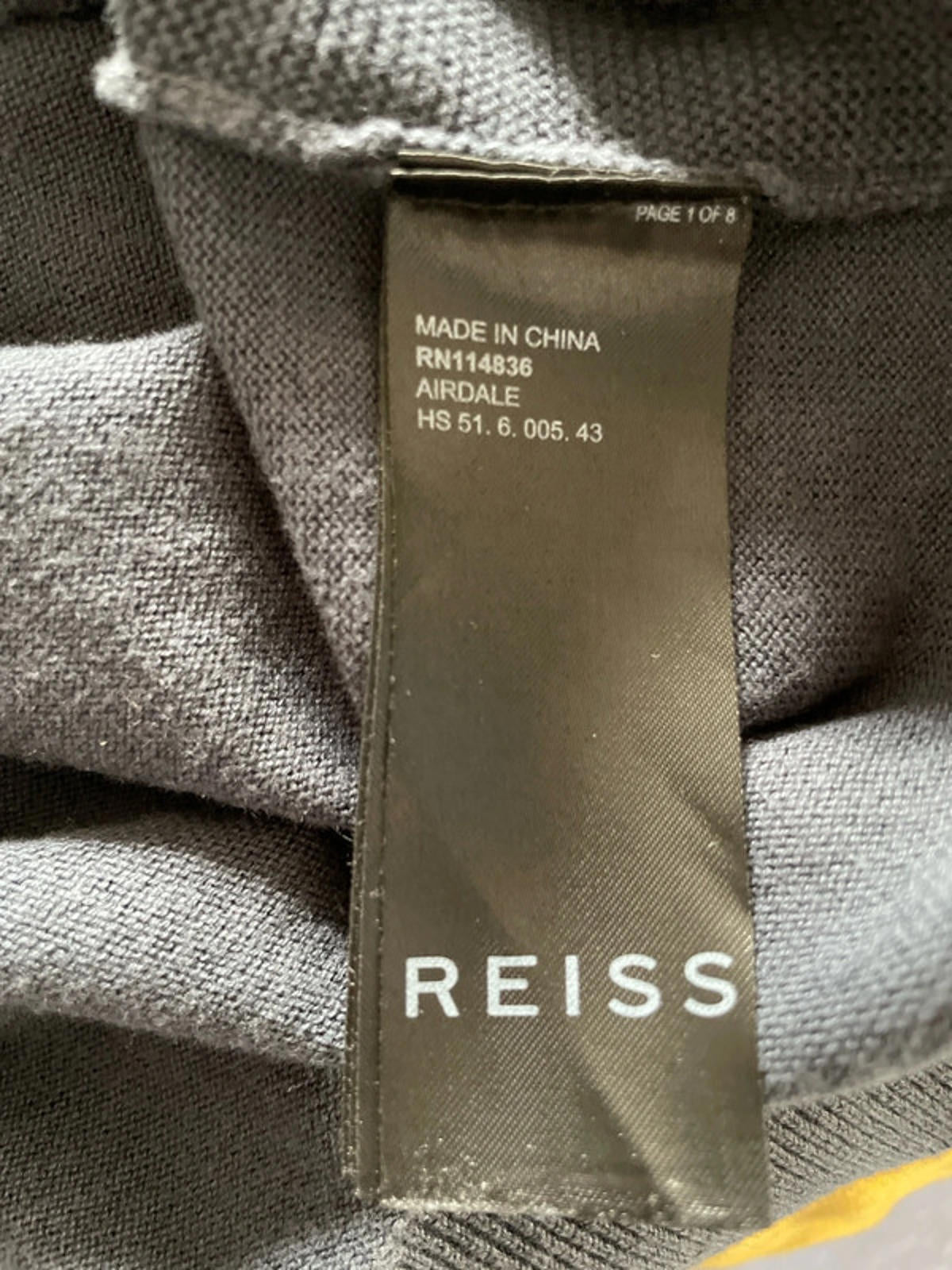Men’s Reiss 1/4 Zip Premium Knitted Polo Top In Grey - Large - 2514
