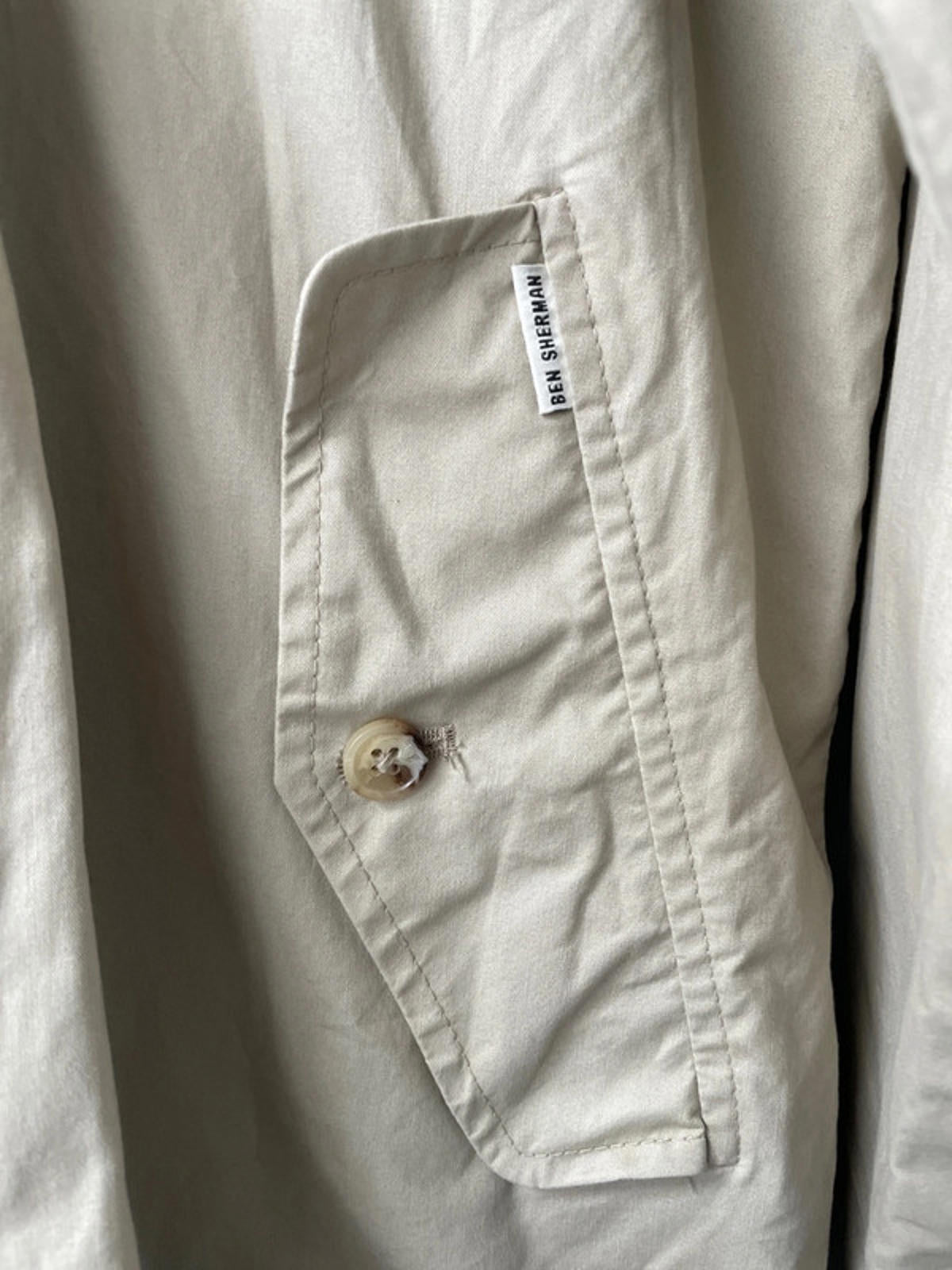 Men’s Ben Sherman Classic Mac Coat Jacket In Beige - XLarge - 2236