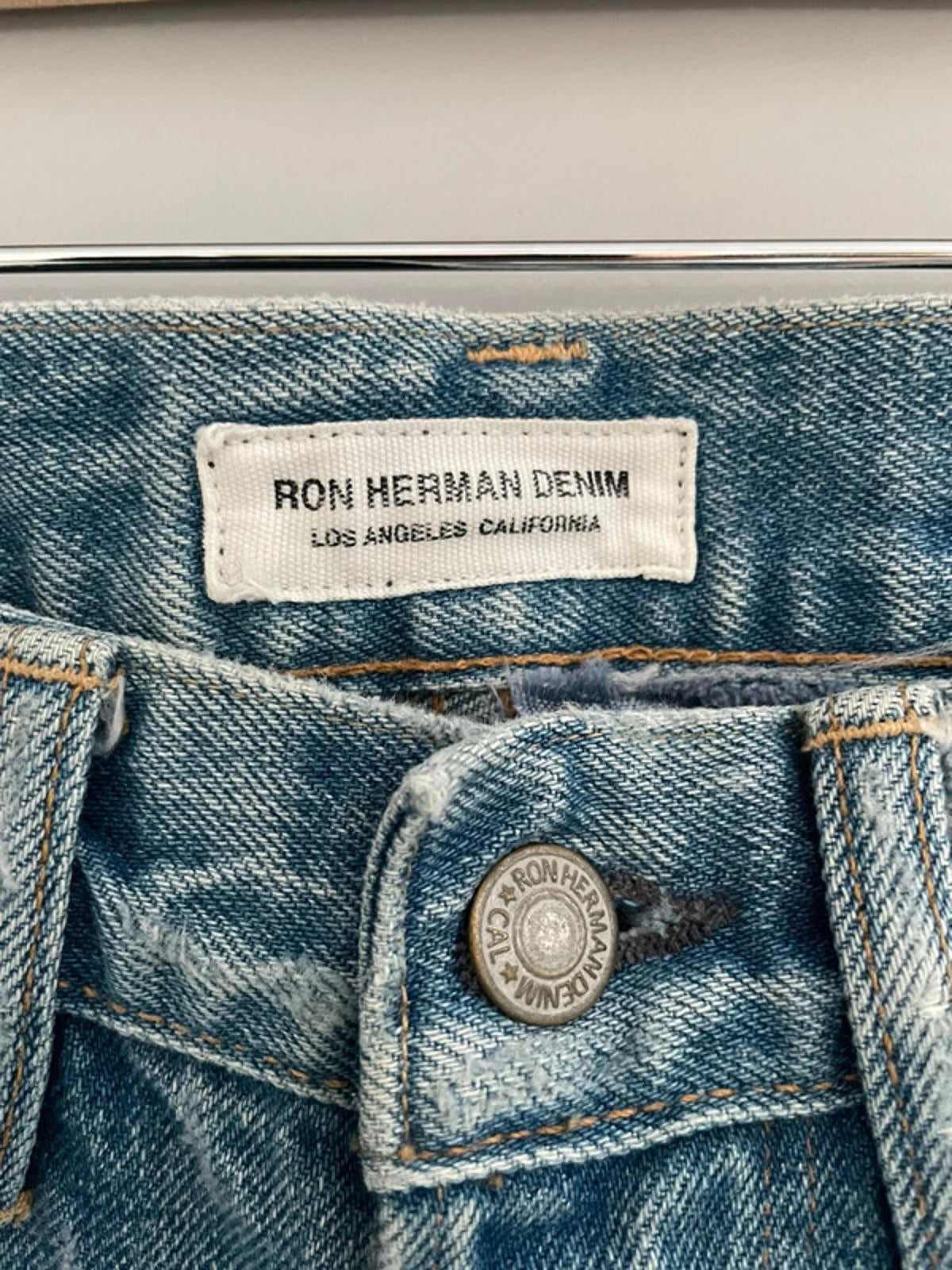 Men’s Ron Herman Denim rip and repair effect jeans - W31 / L33 - 1871