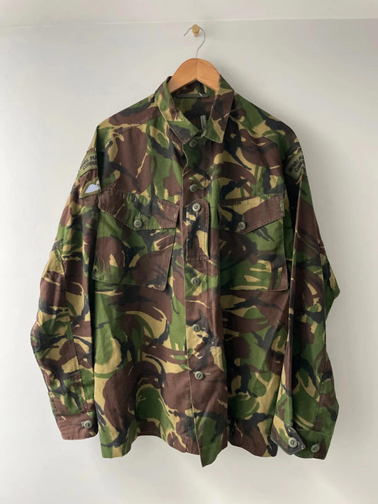 Men’s Camouflage Royal Marines Commandoes Camo Military Shirt In Khaki  - Medium - 2323