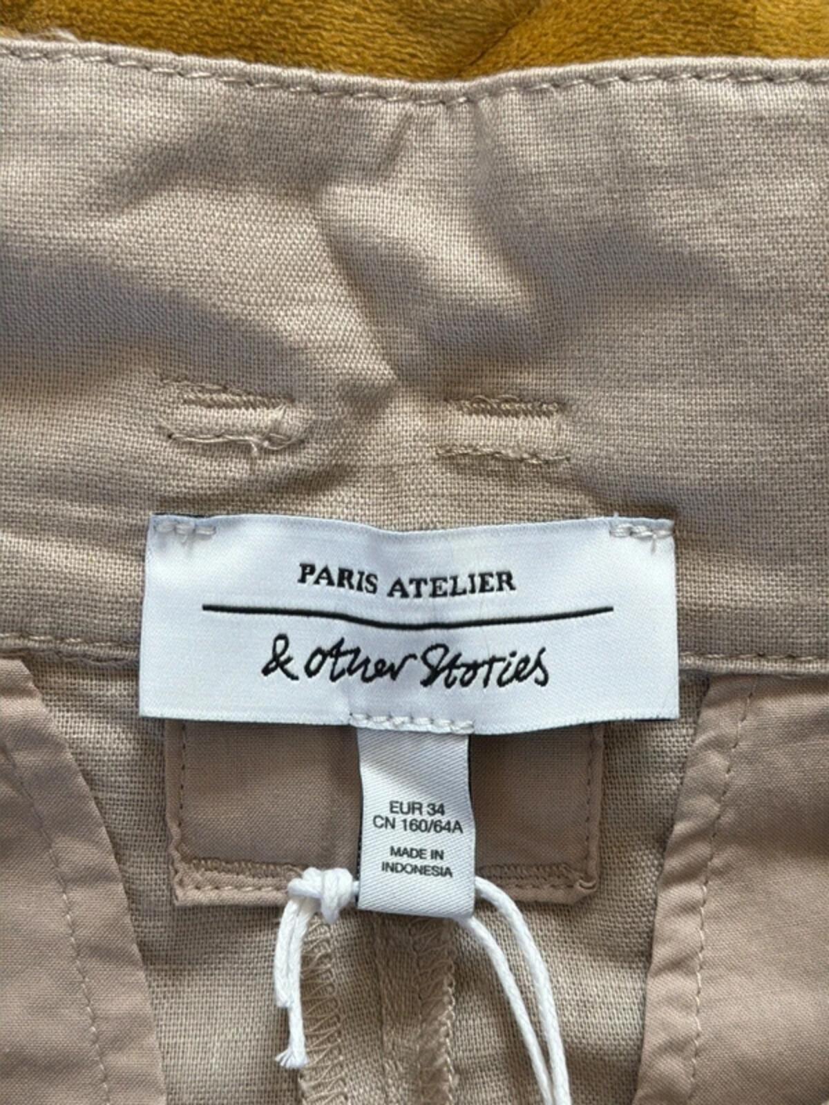 Women’s & Other Stories Linen Tie Front Style Shorts In Beige - Uk6
