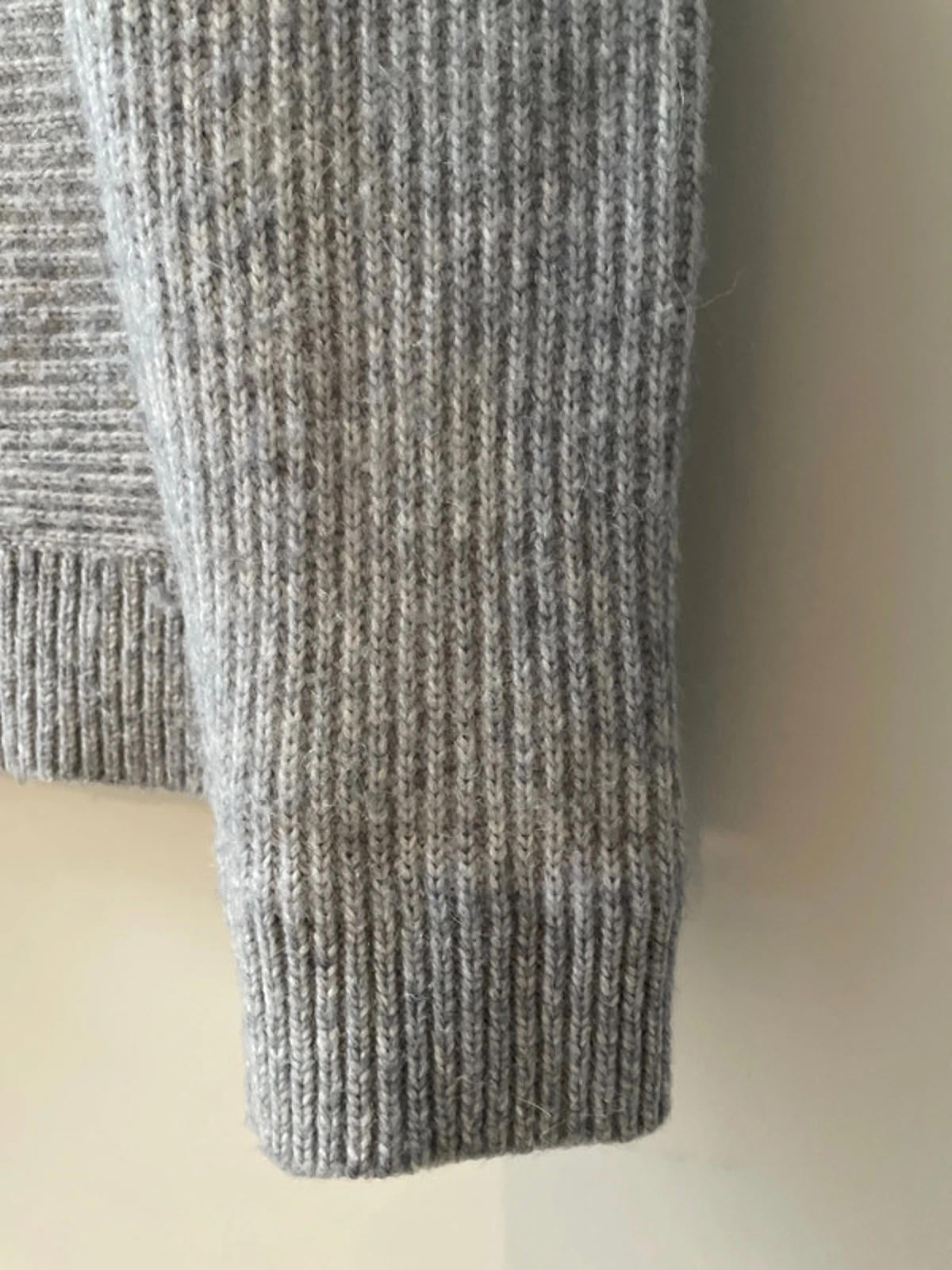 Men’s Reiss Premium Wool And Alpaca Crew Neck Ribbed Jumper In Grey - Small - 2534