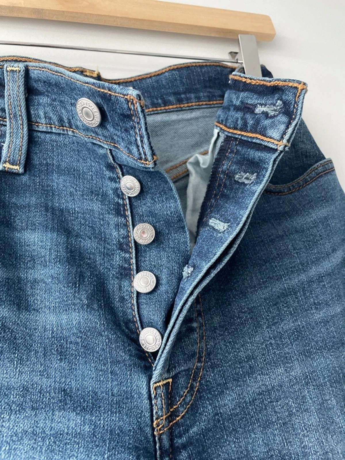 Women’s Levi’s High Waisted Ribcage Straight Fit Jeans In Navy - W25/L27 - 3020