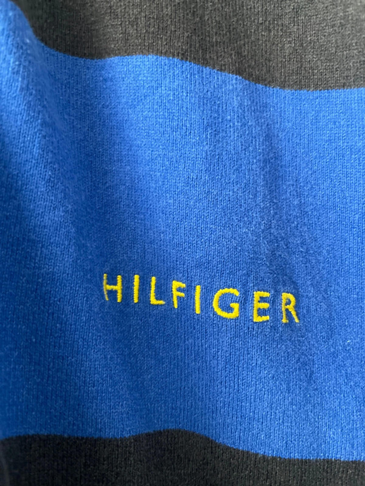 Men’s Tommy Hilfiger Stripped Rugby Polo Top In Navy - Large - 2150