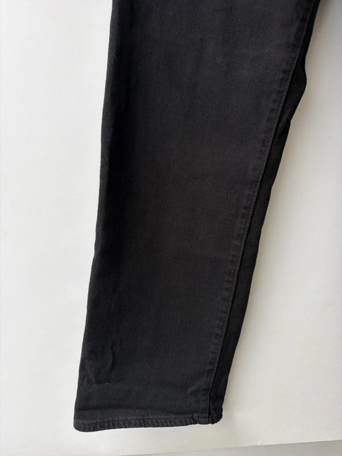 Women’s Levi’s High Waisted Ribcage Straight Fit Jeans In Black - W28/L27 - 3356