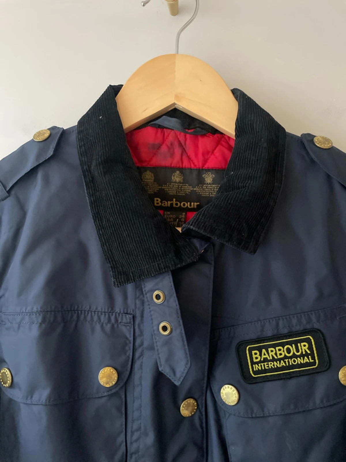 Women’s Barbour International Belted Waterproof Breathable Jacket in Navy - UK8 - 2531