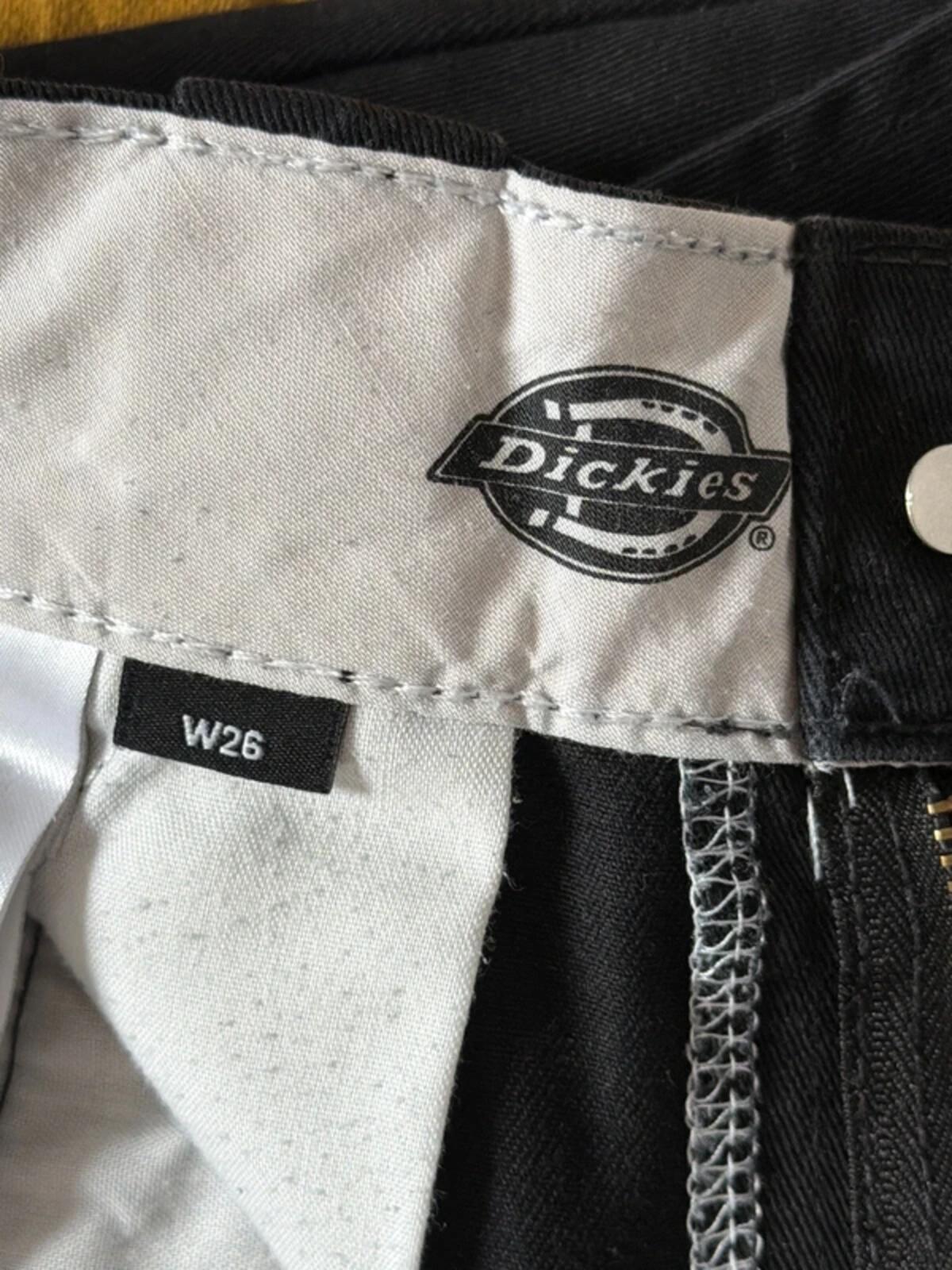Women’s Dickies Wide Leg Baggy Fit Trousers In Black - W26/L30 - 3383