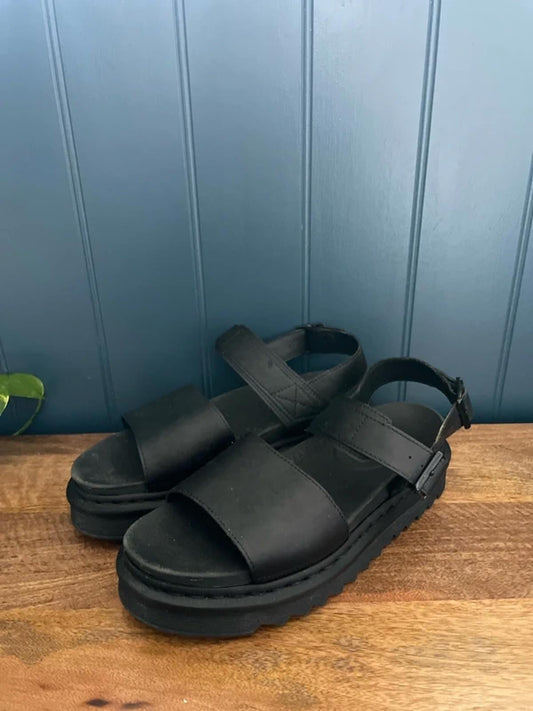 Women’s Dr Martens Voss Chunky Sole Sandals In Blackk - UK8 - 3047