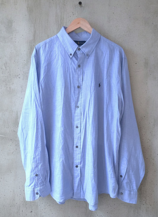 Men’s Ralph Lauren Custom Fit Oxford Shirt in Blue - XXLarge - 2932