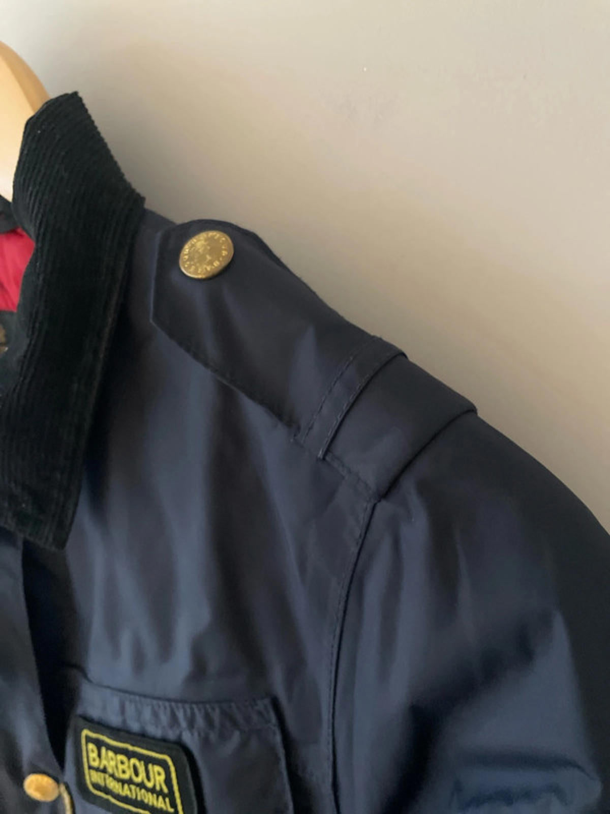 Women’s Barbour International Belted Waterproof Breathable Jacket in Navy - UK8 - 2531