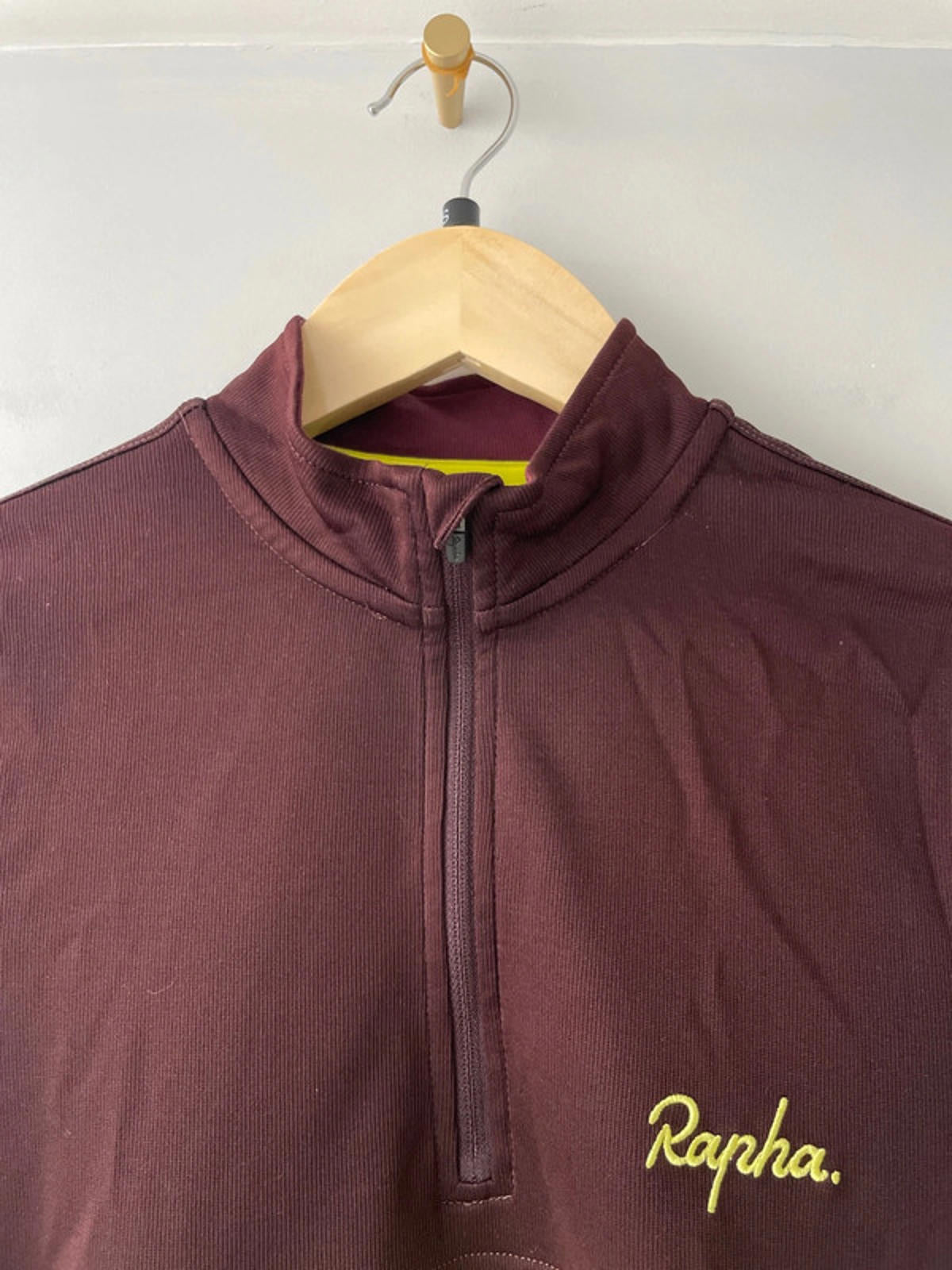 Men’s Rapha Club Merino Wool Cycling Jersey Top In Burgundy - Small - 2317