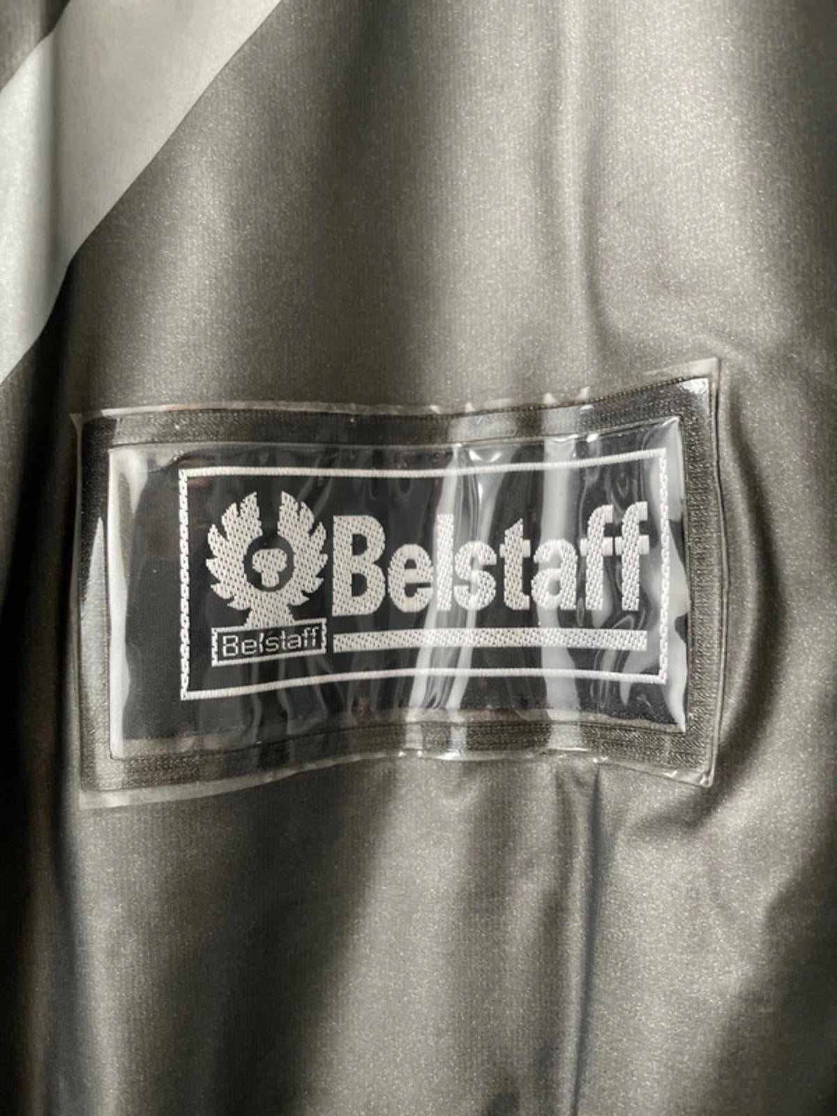 Men’s Belstaff Vintage Rare Stormshield Waterproof Motorcycle Jacket in Grey - Large - 2273