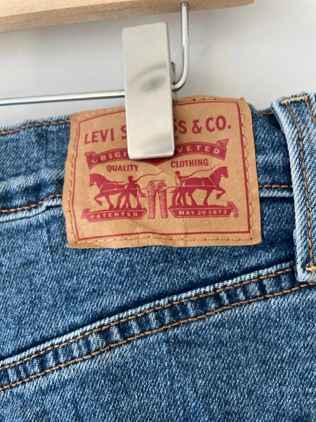 Women’s Levi’s High Waisted Ribcage Straight Fit Jeans In Navy - W31/L27 - 2558