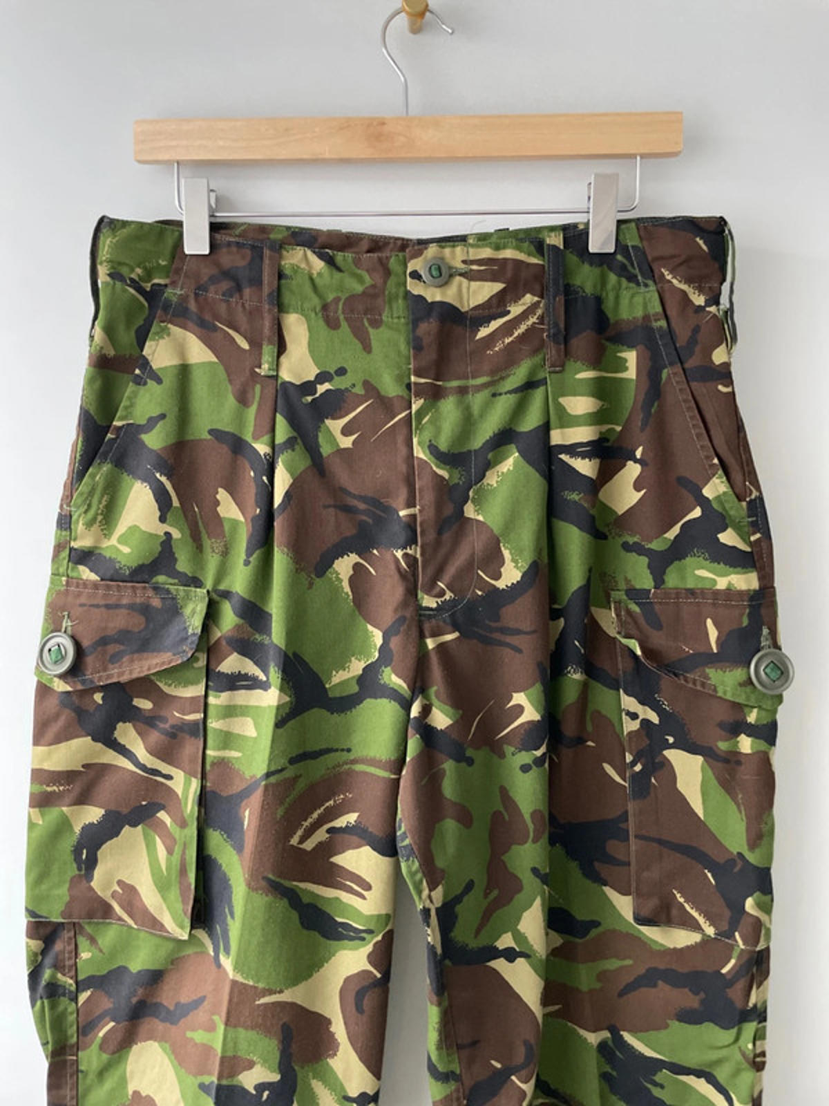 Men’s Army Surplus Military Camo Combat Trousers In Green/Brown - W30/L31 - 2282