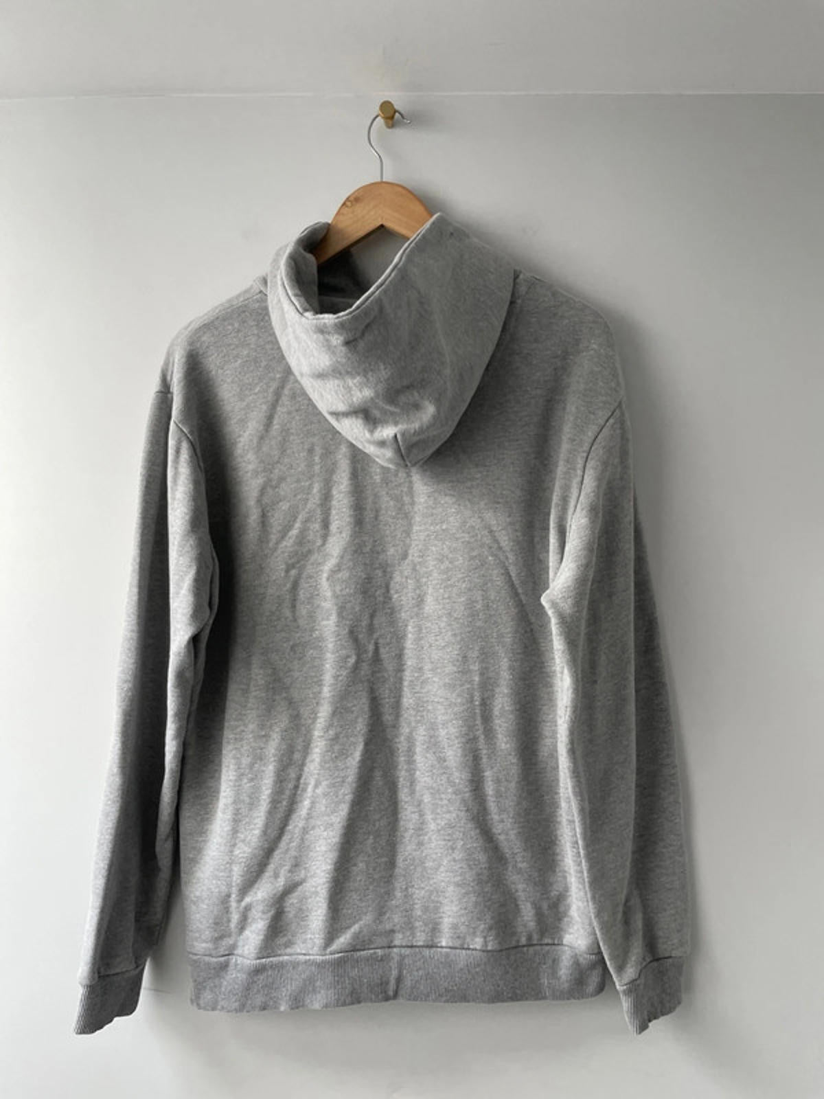 Men’s Diesel Flocked Print Logo Hoodie With Pockets In Grey - Large - 2135