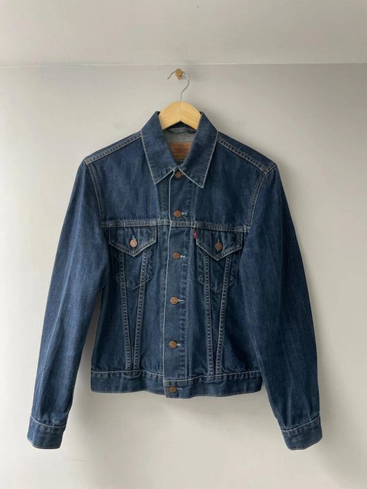 Women’s Levi’s Vintage 70500 Denim Jean Jacket In Navy - Medium - 2385