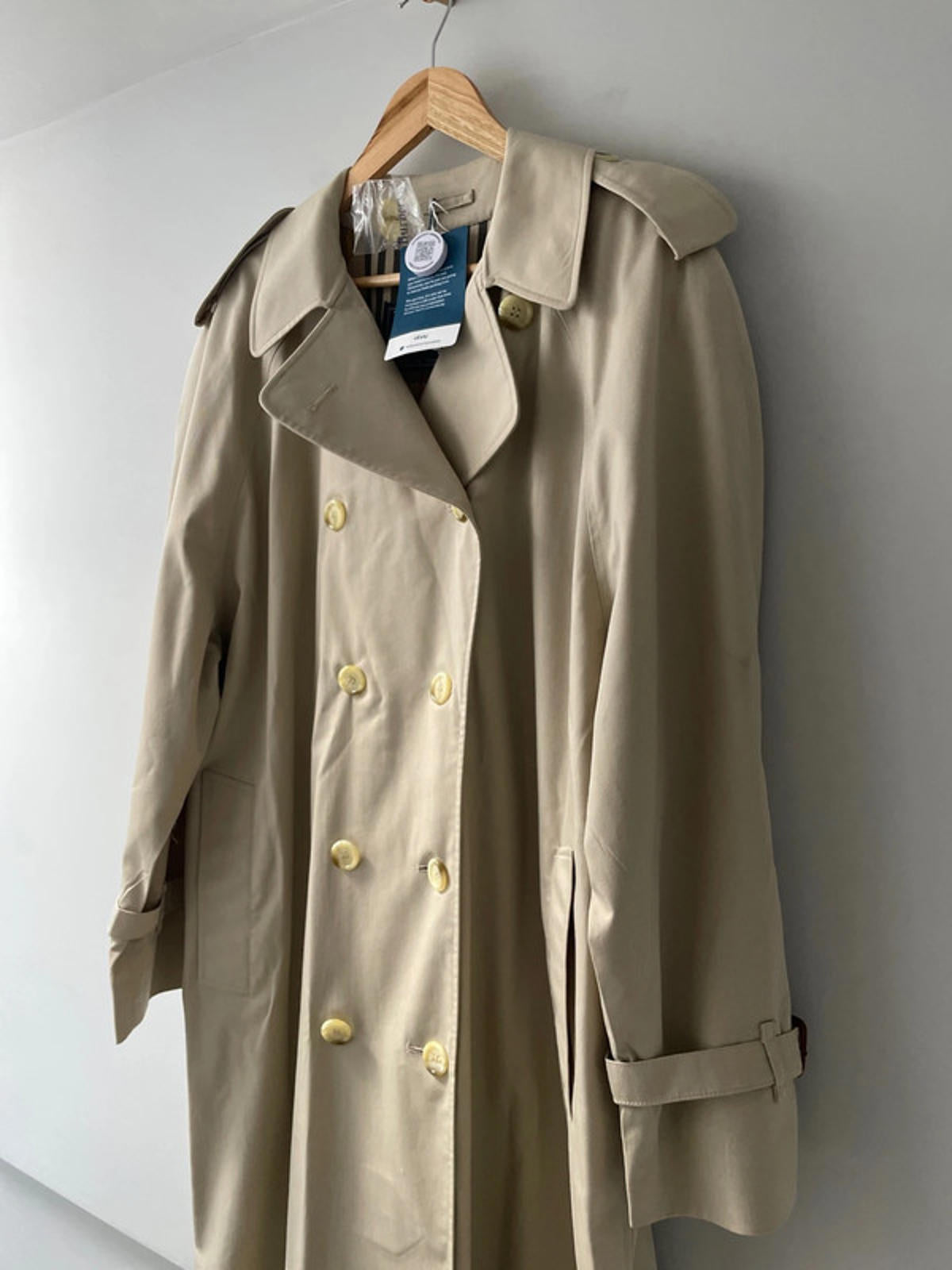 Women's Burberry Longline Mac Trench Coat In Beige - Xlarge - 2468