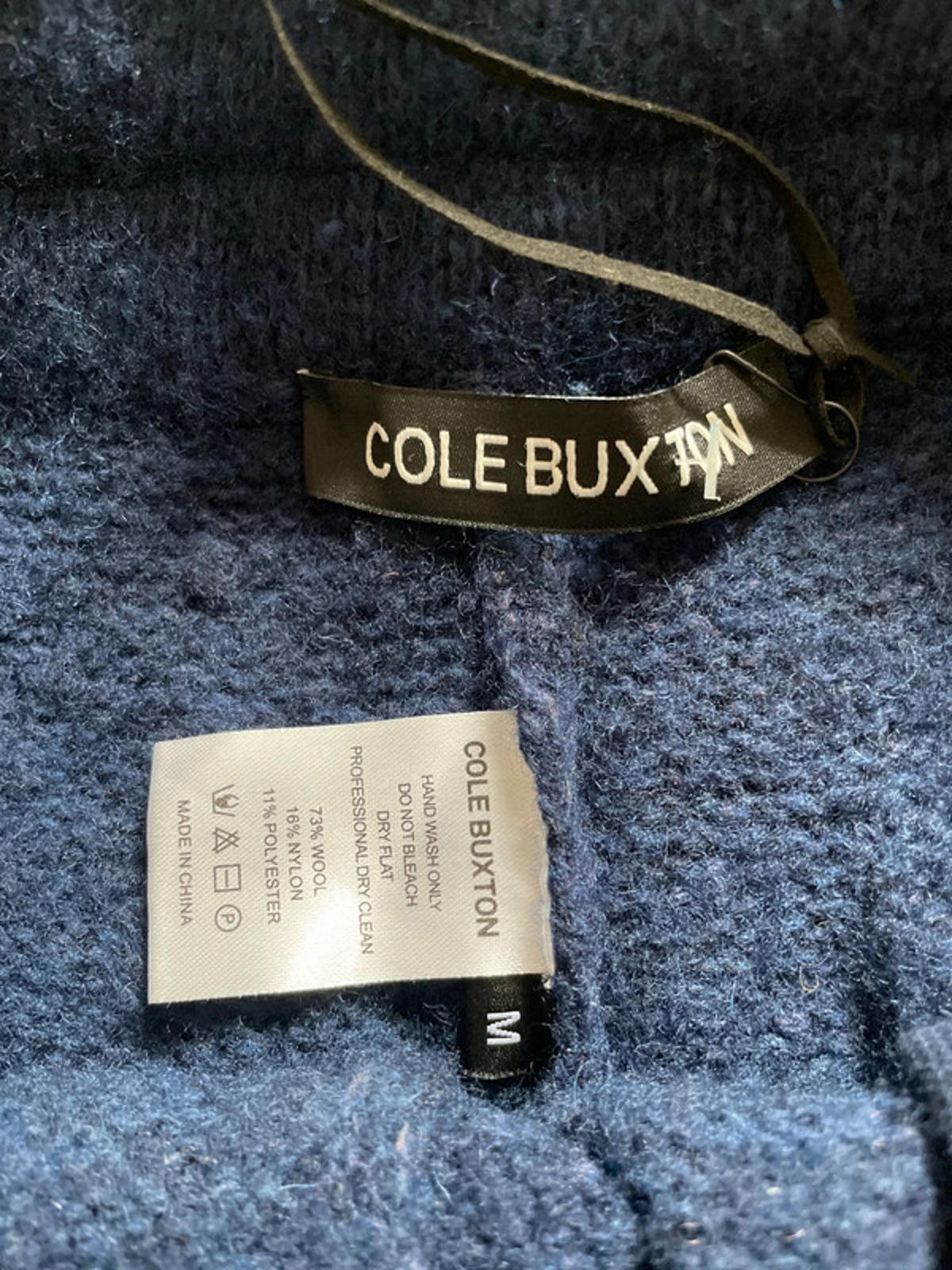 Men’s Cole Buxton Logo Knit Relaxed Fit Wool blend Trouser In Navy - Medium - 2523