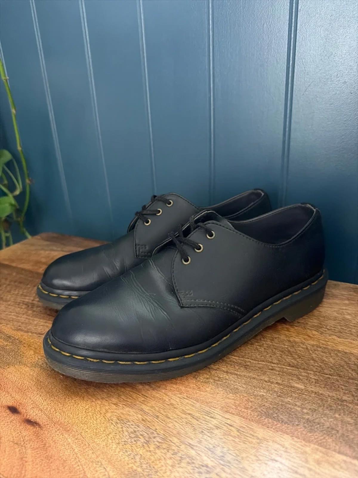 Women’s Dr Martens Vegan Upper Chunky Sole Derby Shoes In Black - Uk6 - 3285
