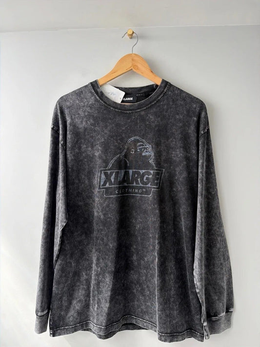 Men’s XLarge Oversized Fit Acid Wash T-shirt In Black - Mediim - 3202