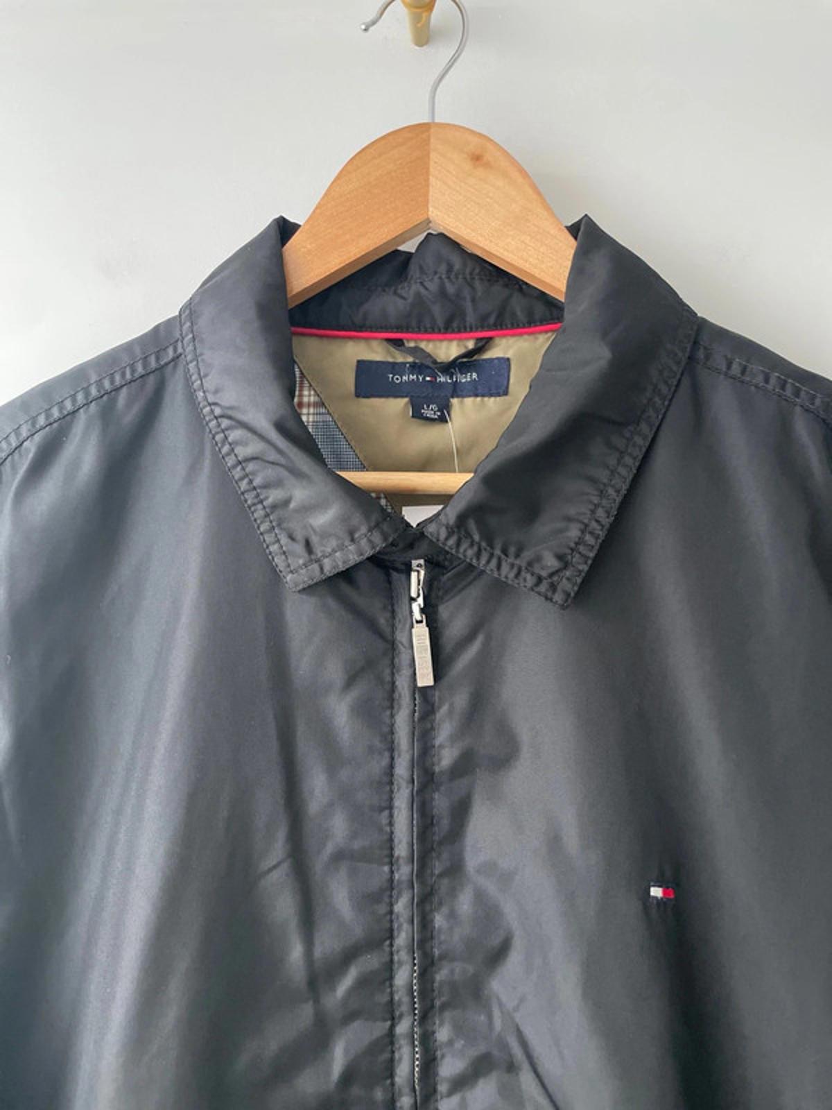 Men’s Tommy Hilfiger Premium Harrington Jacket In Black - Large - 2056