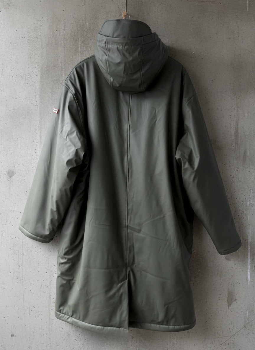 Men’s Hunter Cocoon Cloak Fleece Lined Waterproof Parka In Geen  - Medium - 3652