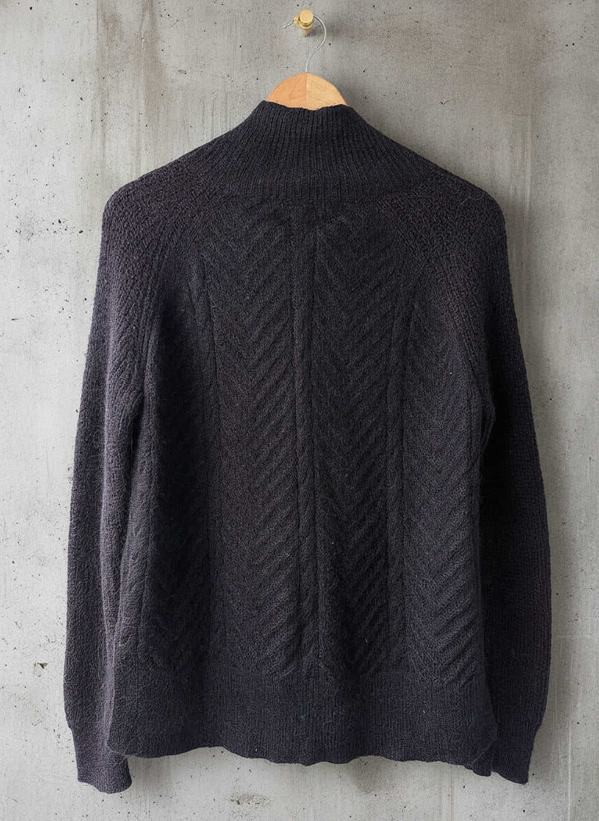 Women’s AllSaints Lamma Premium Mohair Cable Knit Jumper In Navy - Medium - 3720