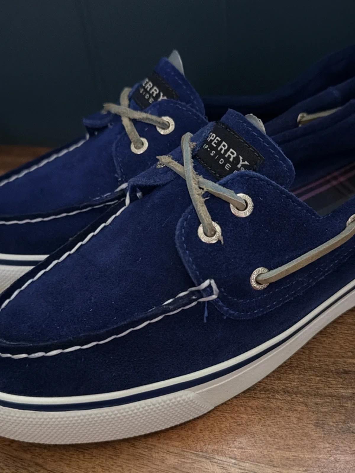 Women’s Sperry Premium Suede Classic Boat Deck Shoes In Navy - Uk8.5 - 3279