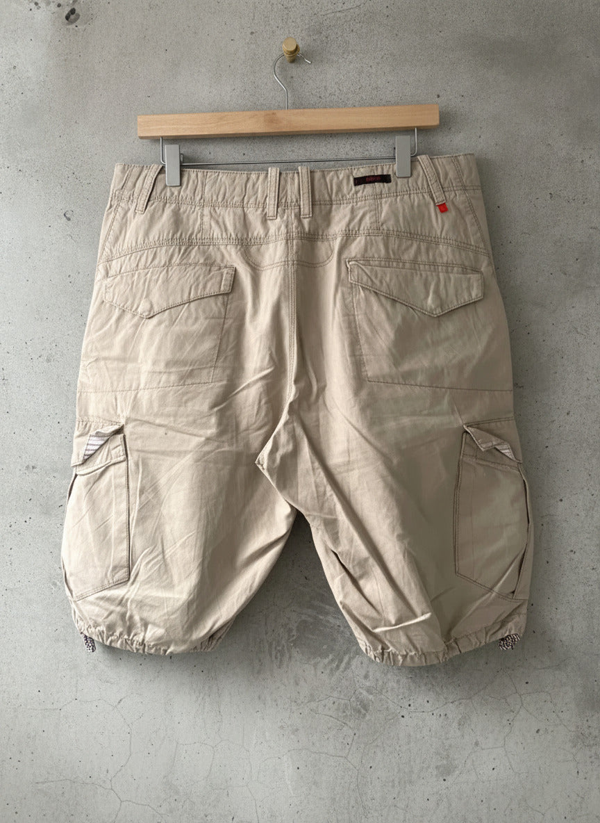 Men’s Hugo Boss Baggy oversized Fit Cargo Shorts In Beige - W34/L12 - 3183