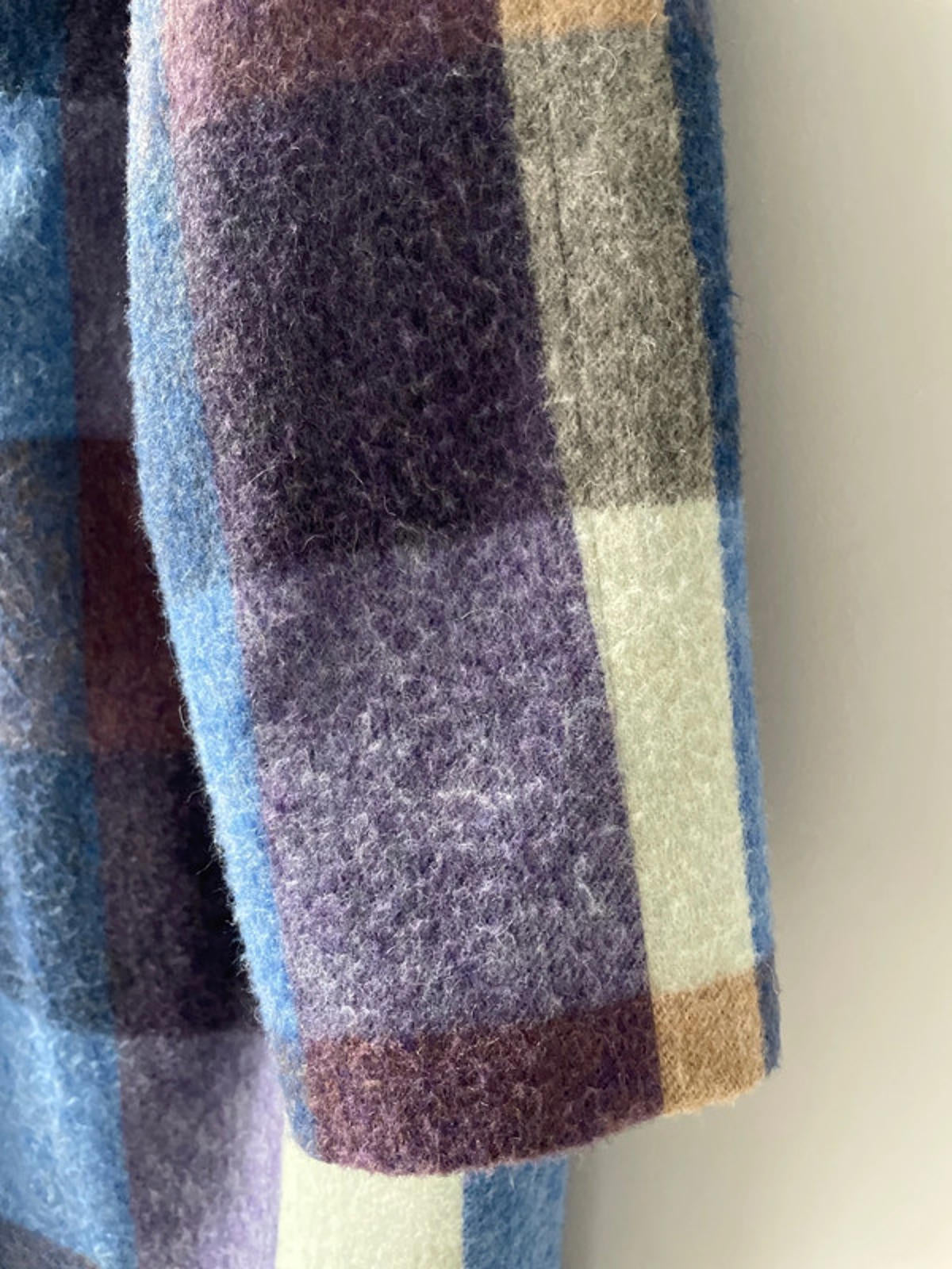 Women’s Vilagallo Premium Wool Checked Longline Overcoat Jacket - UK14 - 2452