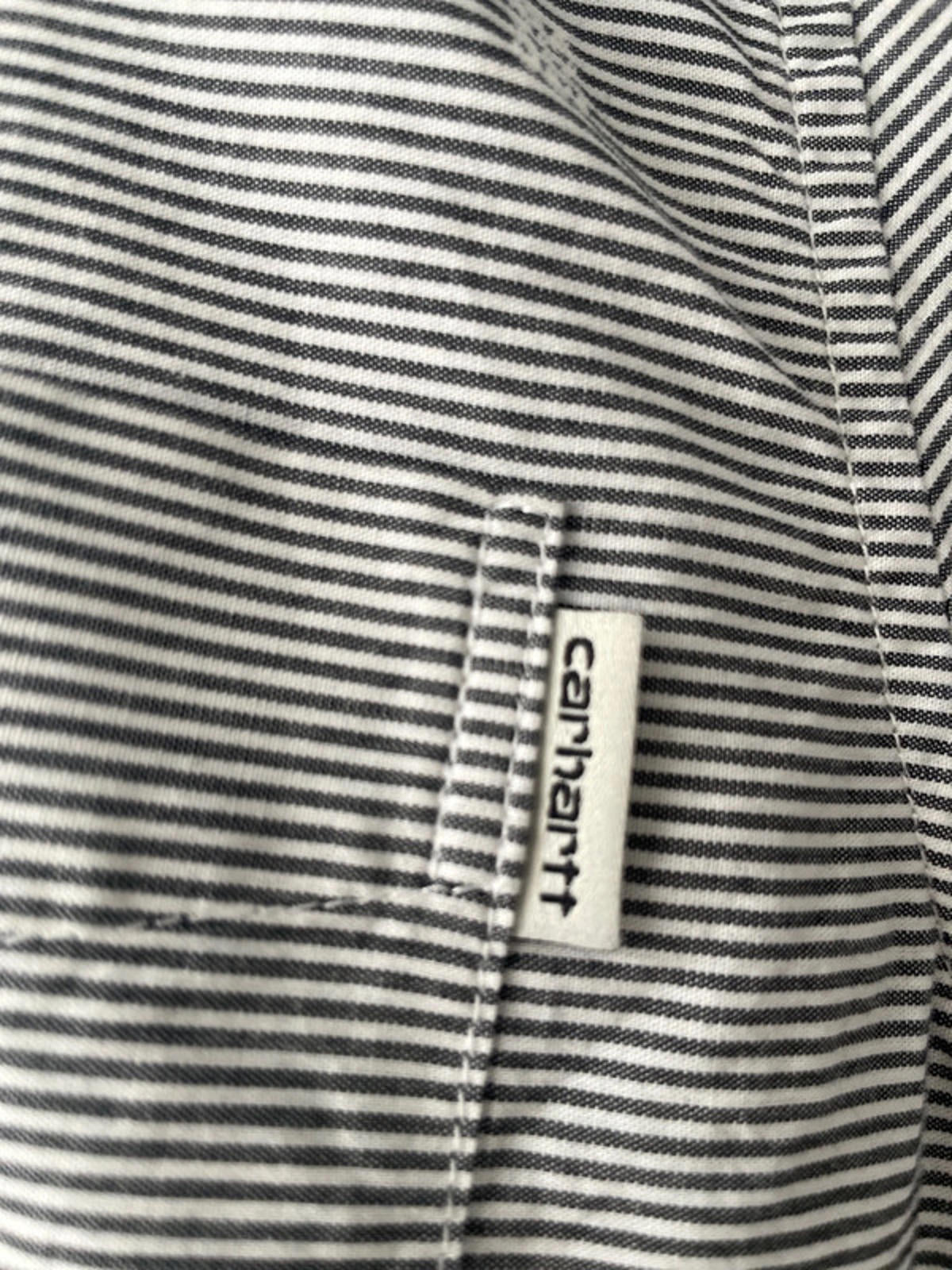 Men’s Carhartt Orton 313 Regular Fit Premium Shirt In Navy/White - Small - 1542