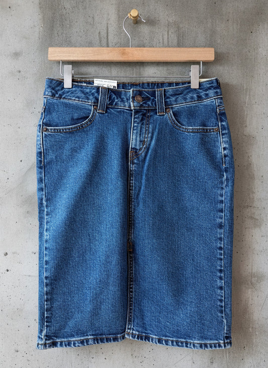 Women's Levi's Premium Low Midi Denim Skirt In Navy - W25 - 3607