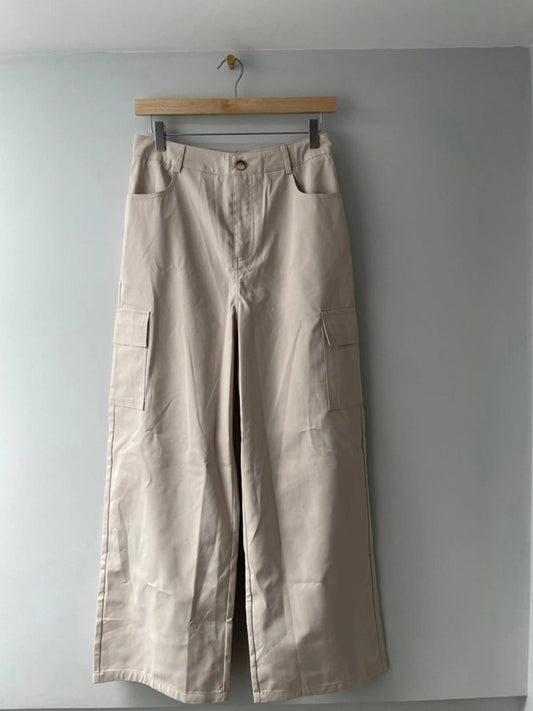 Women’s Wide Leg Cargo Trousers With Pockets - W28/L28 - 1750