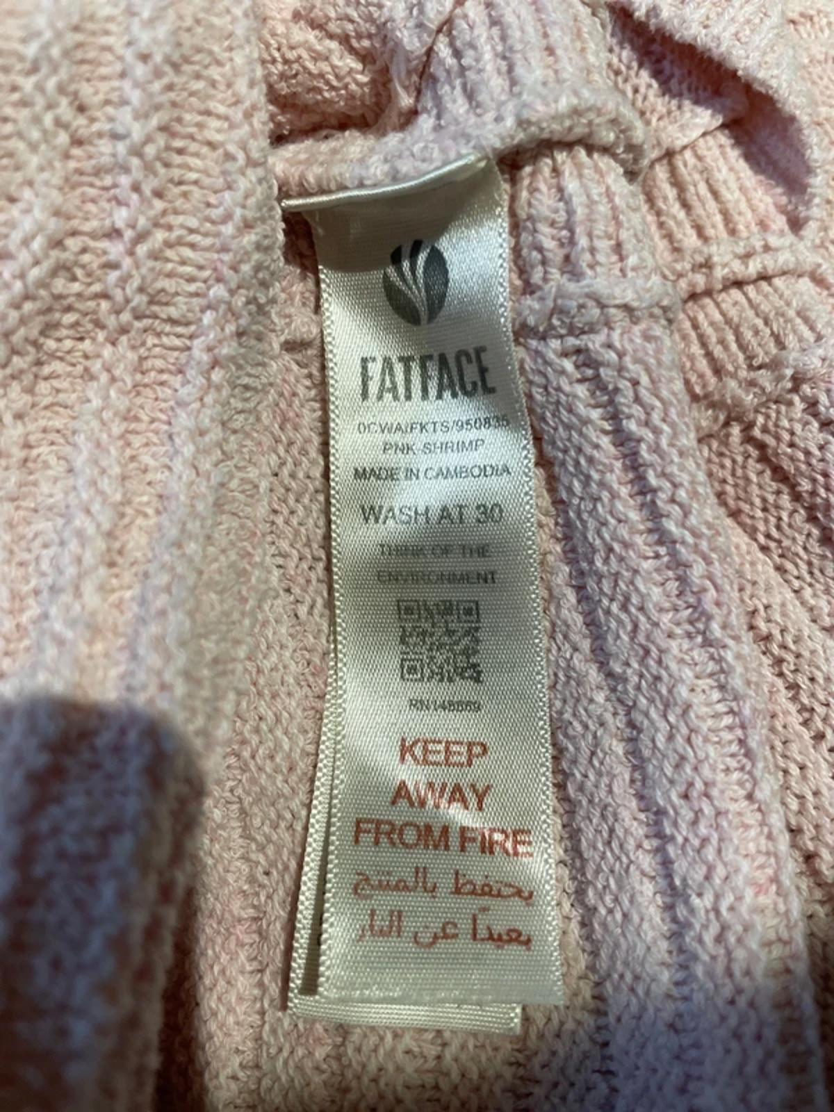 Women’s Fatface Ribbed Cotton Jumper in Soft Pink - UK6 - 2878