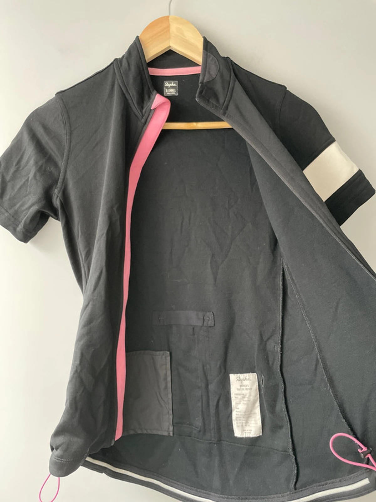 Women’s Rapha Short Sleeve Merino Wool Classic Cycling Jersey Top In Black - XSmall - 2267