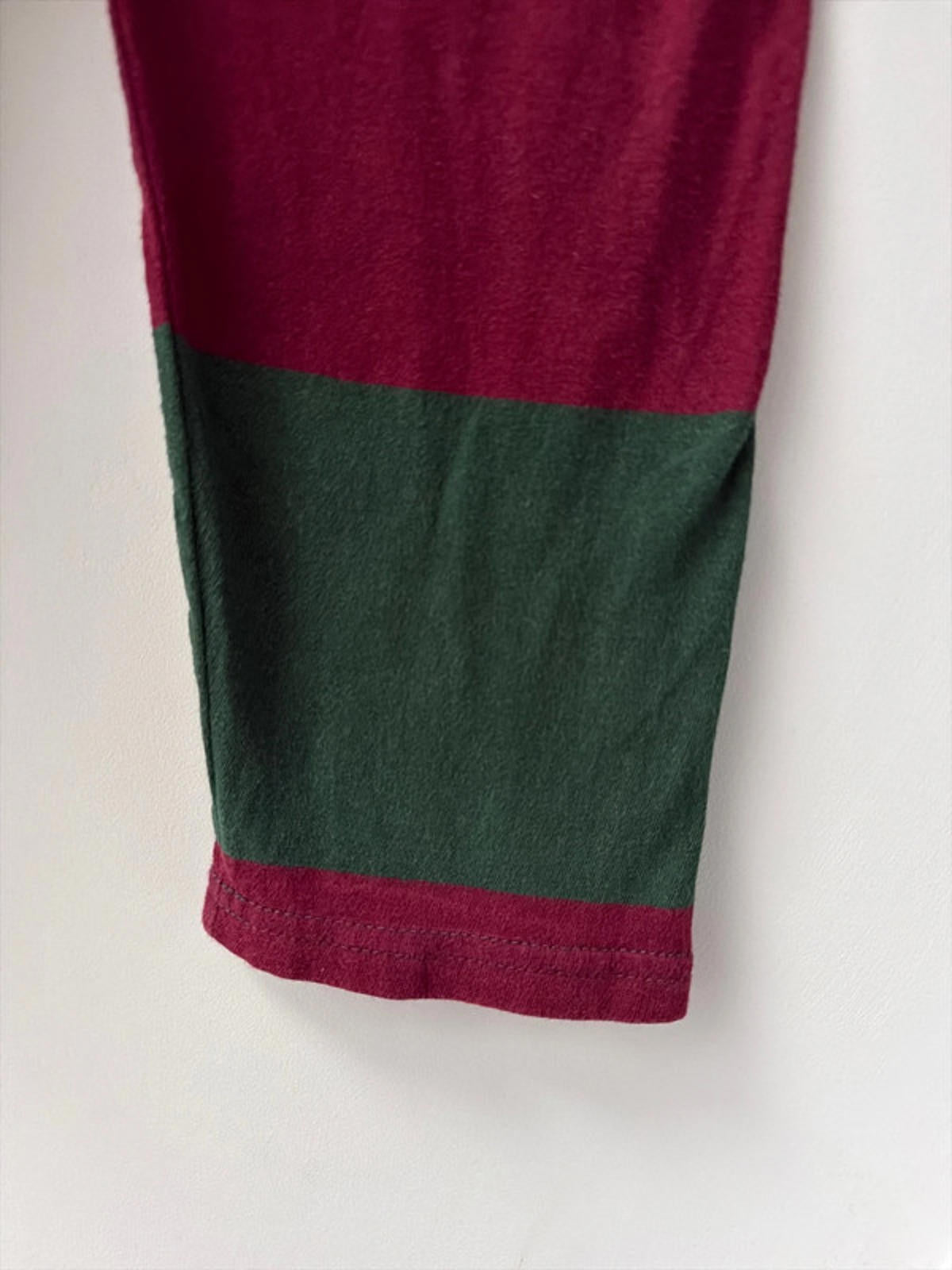 Men’s Ralph Lauren Stripped Hooded Rugby Top In Burgundy/Green - Medium - 2682