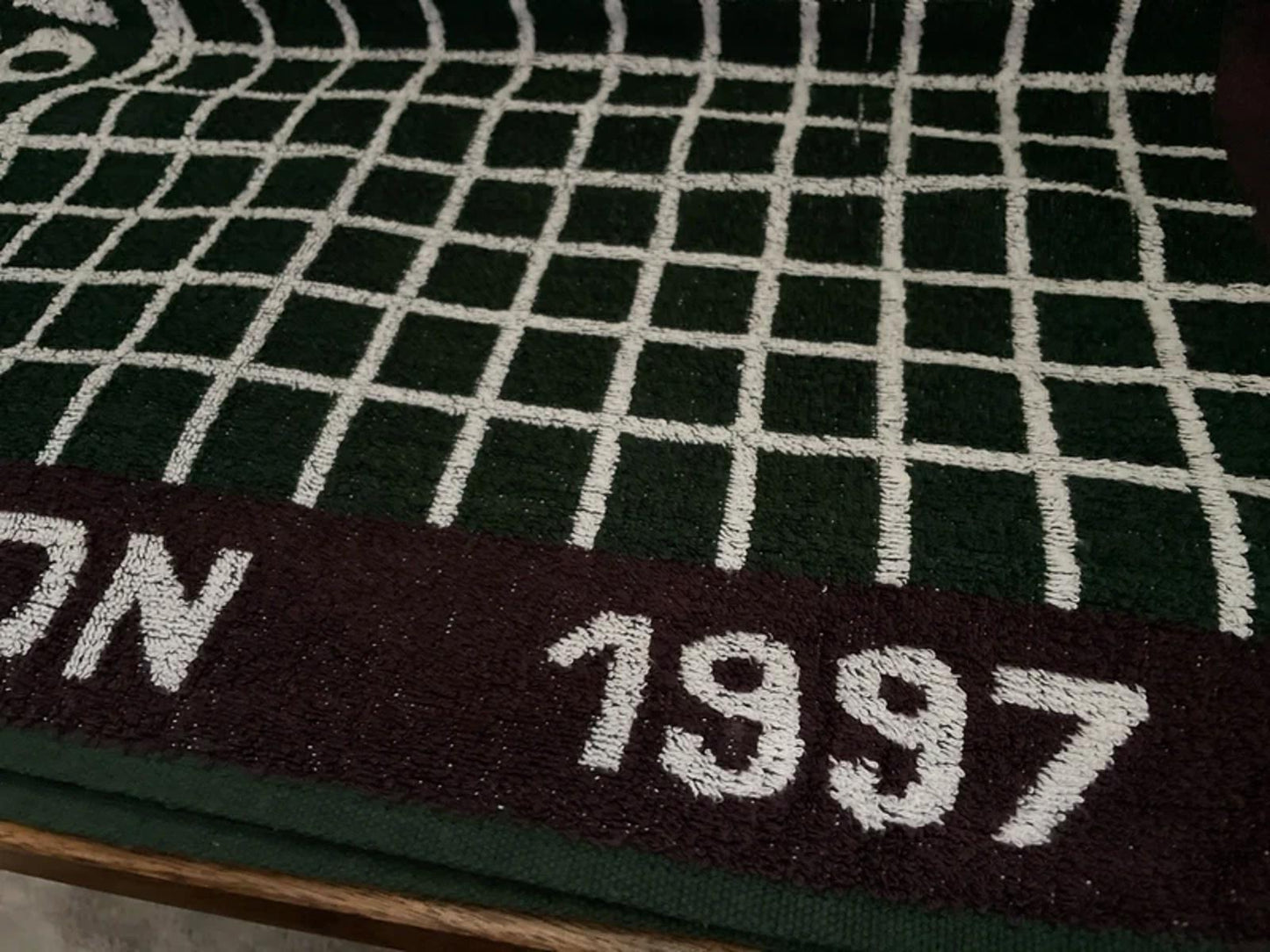 Wimbledon Vintage Championships 1997 Rare Tennis Towel in Dark Green - 2949
