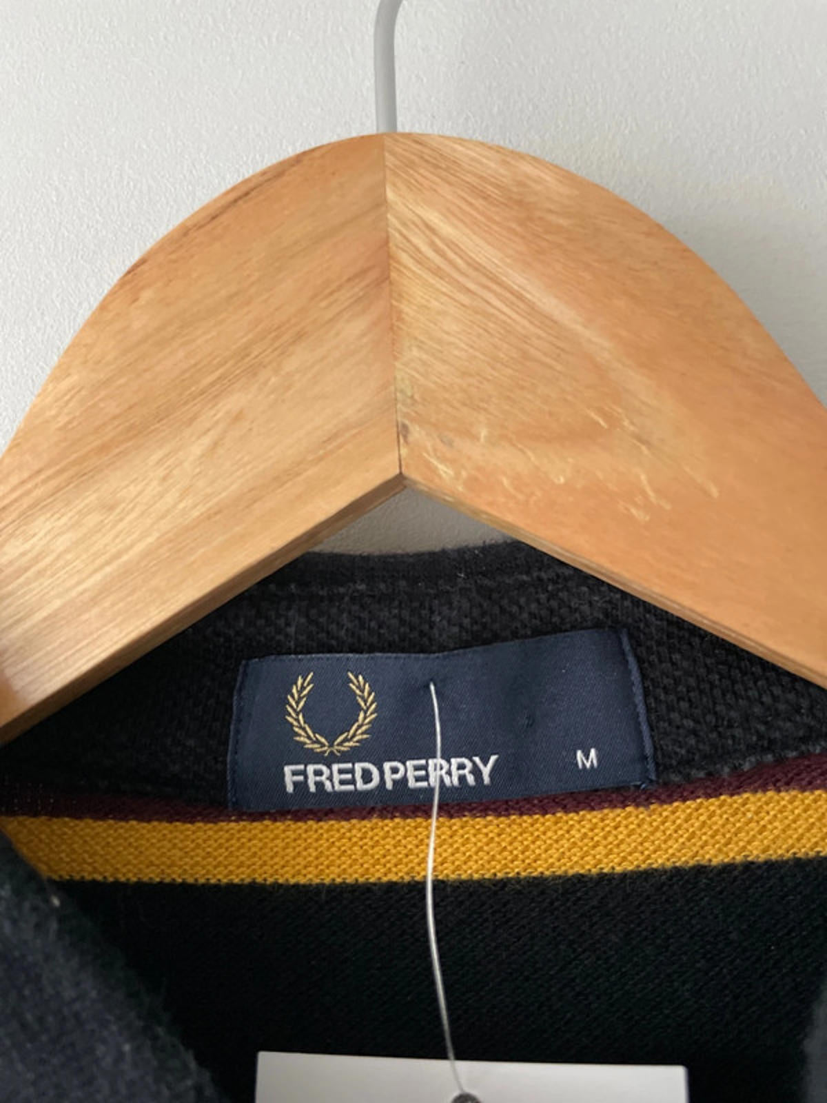 Men’s Fred Perry Long Sleeve Rugby Polo Top - Medium - 1991