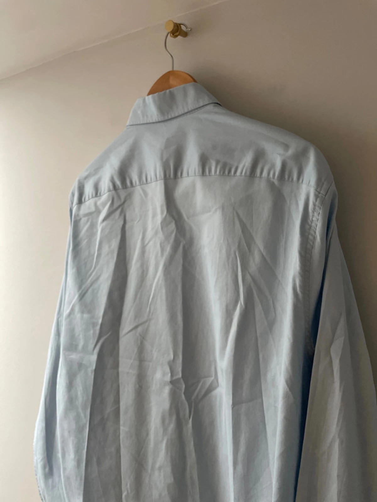 Men’s Tommy Hilfiger THFlex Regular Fit Long Sleeve Shirt In Blue - Medium -2757