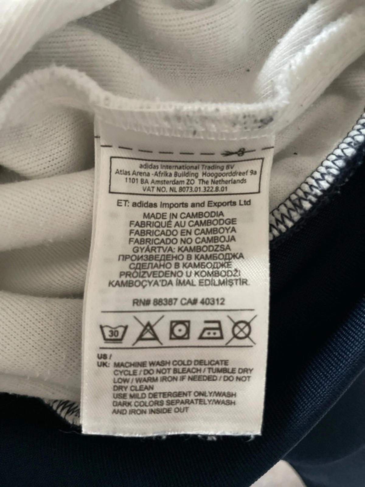 Women’s Adidas Originals SST Track Jacket In Navy/Red - Large - 2521