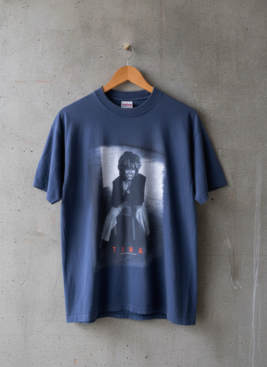 Tina Turner Vintage 2000 Tour T-shirt In Navy - Medium - 3354