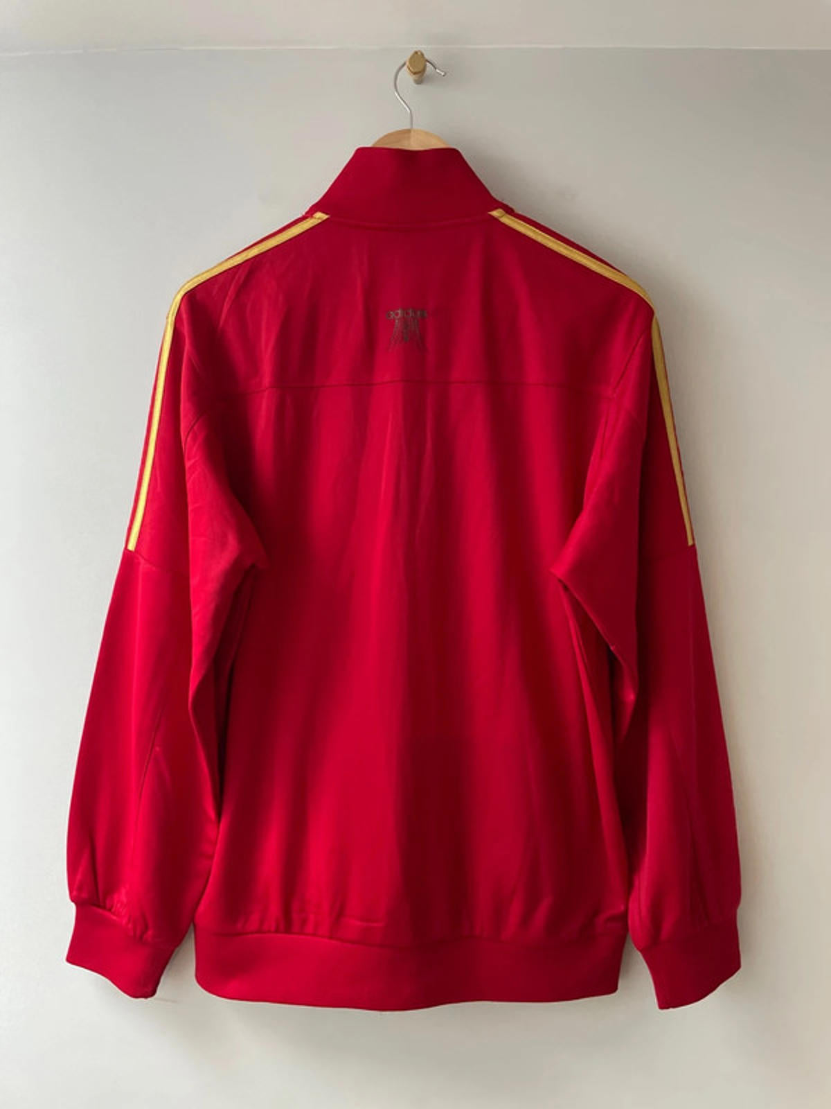 Men’s Adidas Spainish Football Track Jacket in Red/Gold Stripes - XLarge -2539