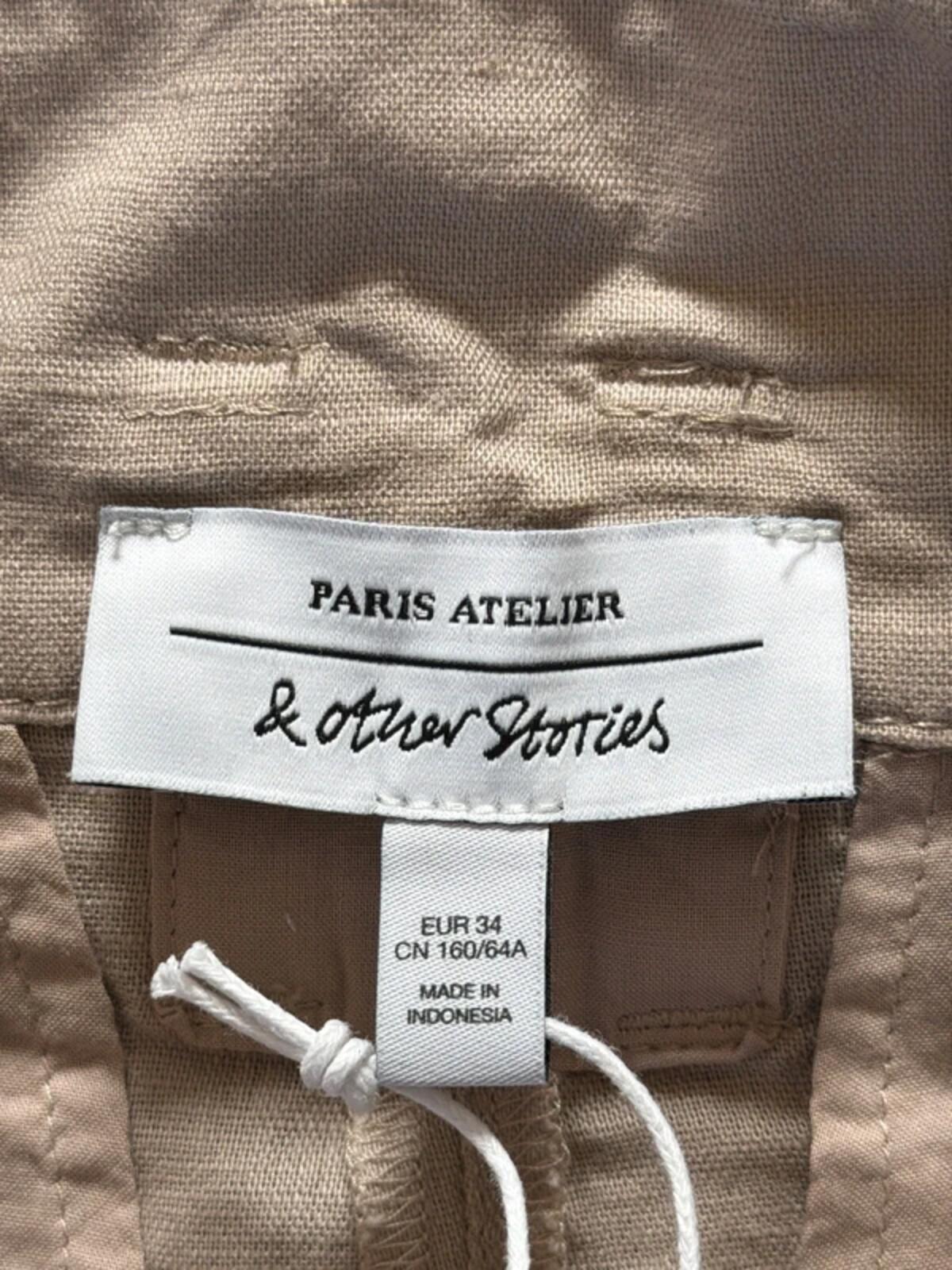 Women’s & Other Stories Linen High Waisted Tie Front Style Shorts - Uk6 - 3444