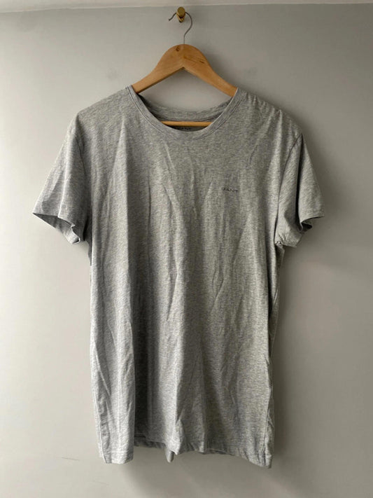 Men’s GANT Short Sleeve Crew Neck T-shirt In Grey - Medium - 2833